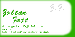 zoltan fajt business card